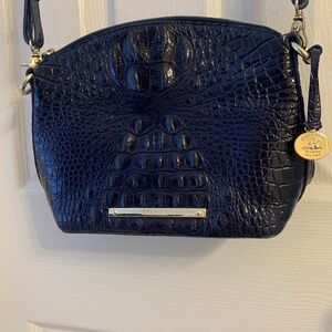 Authentic like new Brahmin navy blue crossbody purse